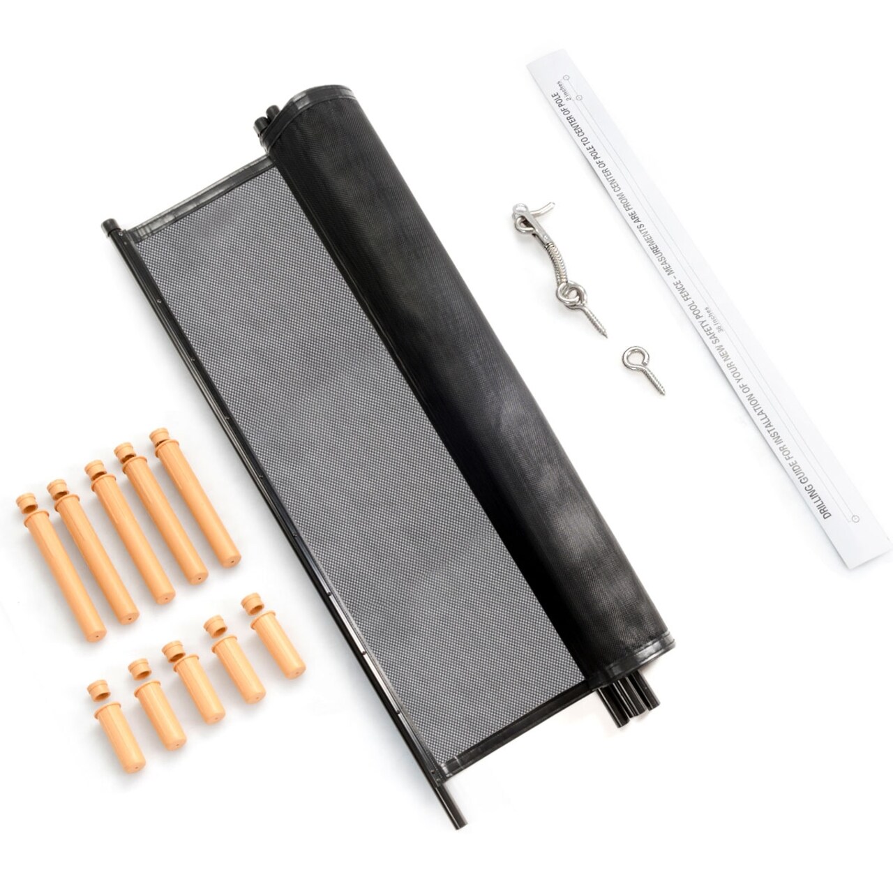 Black 12ft Pool Safety Fence with Aluminum Frame and Material